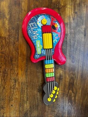 Sesame Street Elmo Red and Yellow Plastic Kids Guitar Toy